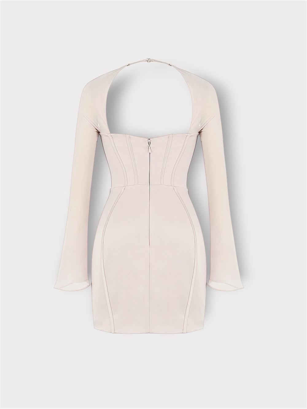 HOUSE OF CB Isra Crystal Satin Corset Mini Dress NWT Blush Pink Small Sexy Glam - Picture 5 of 10